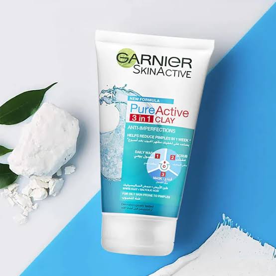 Garnier Pure Active Cleanser 3 in 1 Wash, Scrub, Mask 150ml